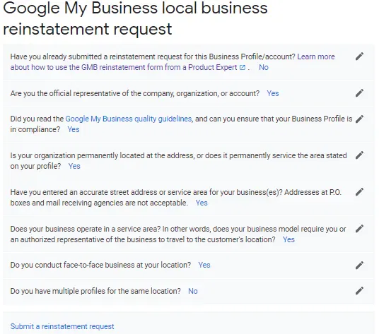 Google Suspension Reinstatement Questions