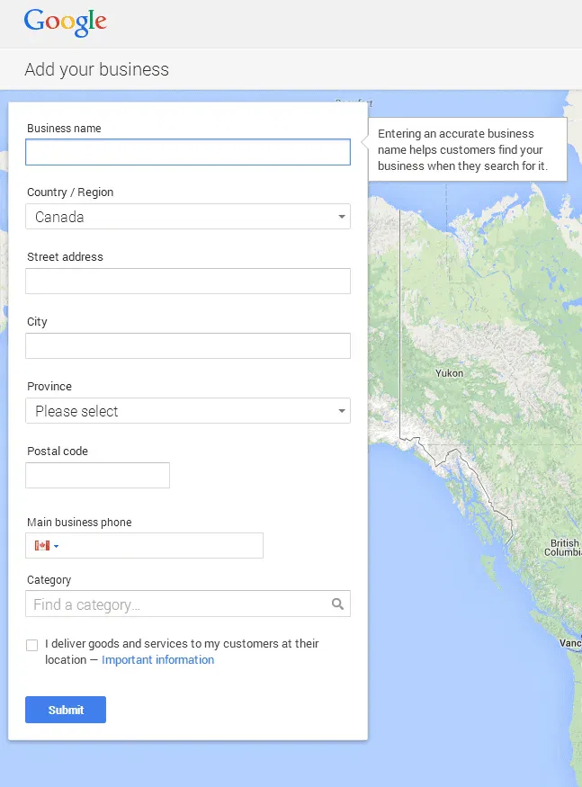 Google places for business, Google map, 