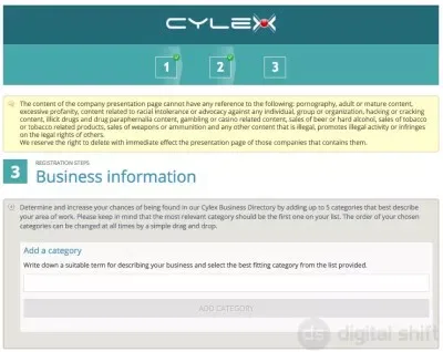 How to Register Business with CYLEX 5