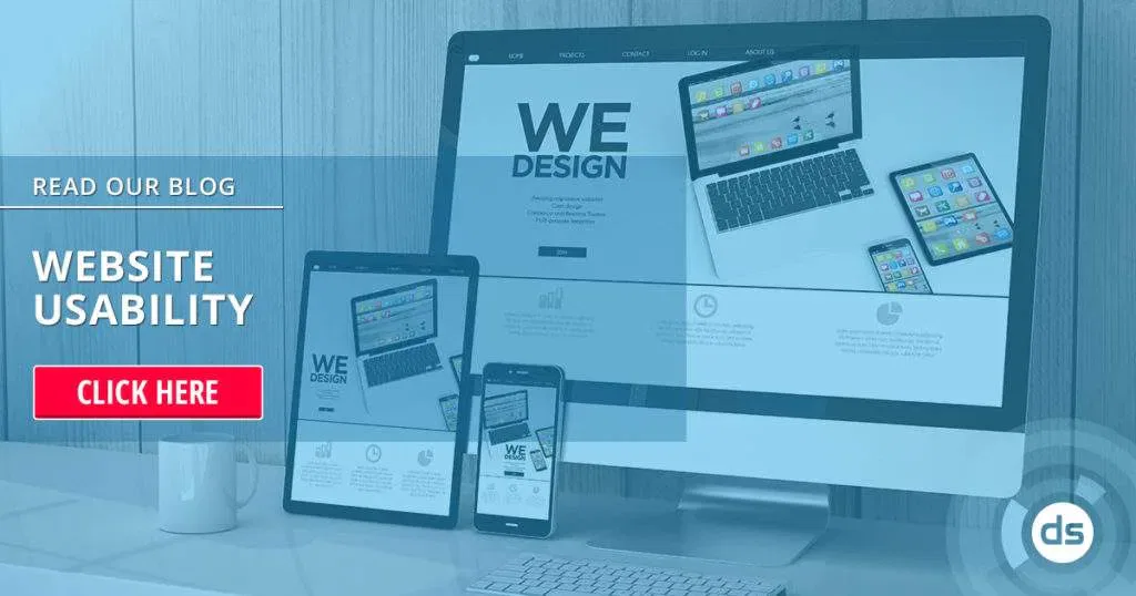 A website design banner displaying various devices with a call-to-action button stating 