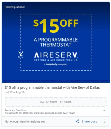 Google My Business Posts 01 Offer Post Example
