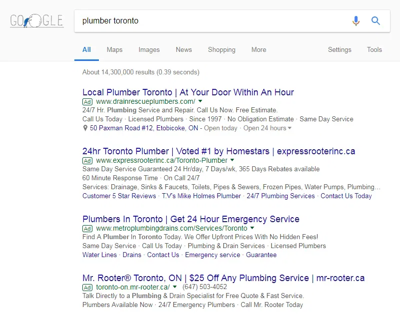 paid advertisement - local seo