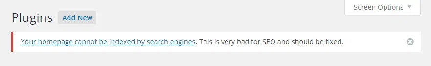 yoast-seo-your-homepage-cannot-be-indexed-by-search-engines-fix