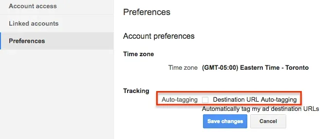 desitnation url auto tagging