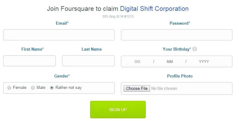 Claim Business on Foursquare