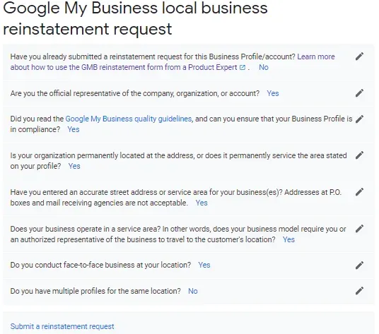 Google Suspension Reinstatement Questions