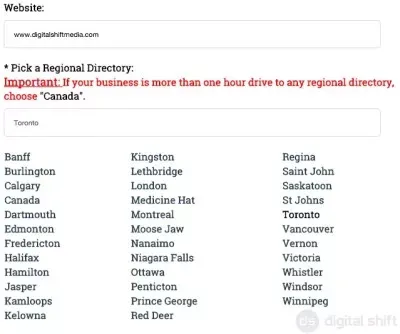 Contact Person and Business Contact Email are mandatory,