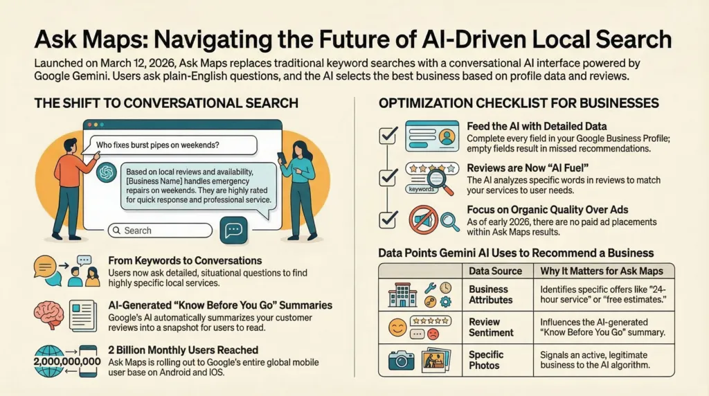 ask maps google business profile ai with gemini