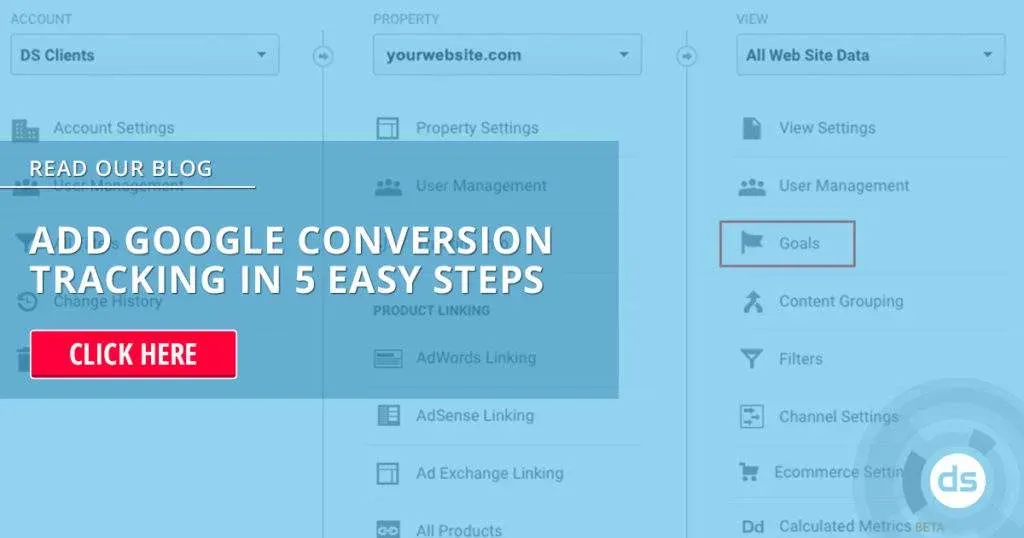 A screenshot of a web analytics dashboard with an overlay highlighting a tutorial titled 