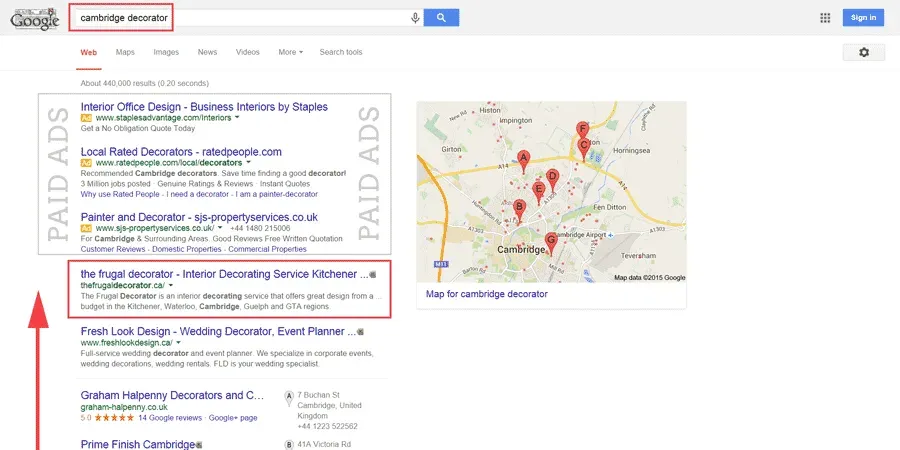 cambridge local seo case study