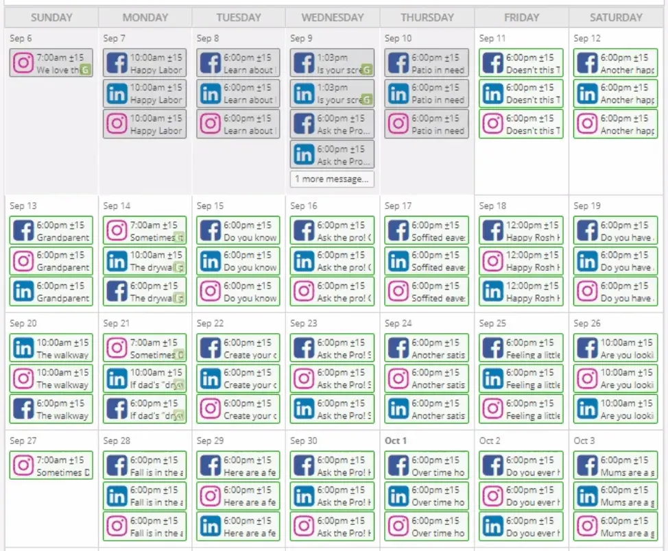 Create Social Media Calendar