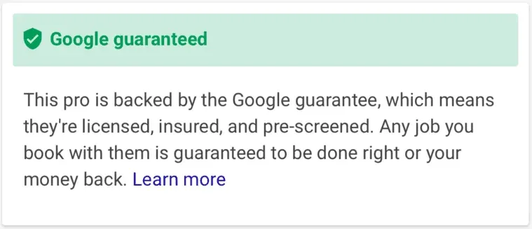 Google Guarantee