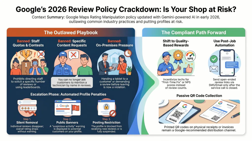 google review policy changes 2026 home services fb post