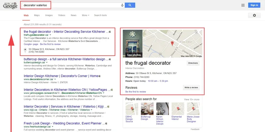 local seo case study waterloo ontario