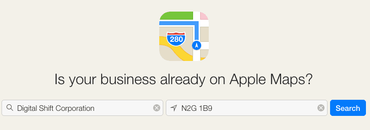Apple Maps search business