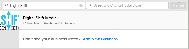 Apple Maps Select or Add Business