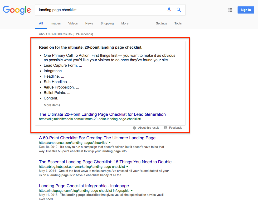 Featured Snippets in Search Position Zero SEO