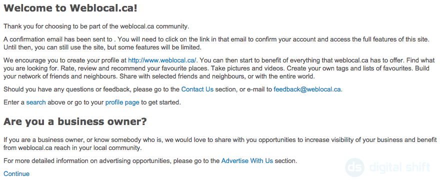 how to add business to weblocal.ca step 4